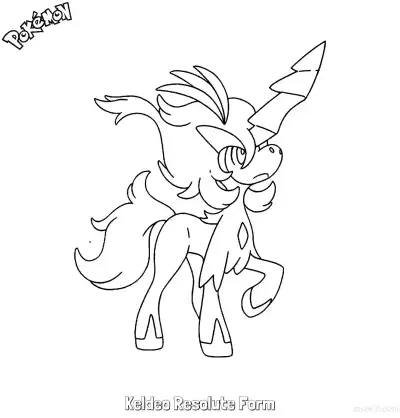 Free printable Keldeo Resolute Form Coloring Page - Free Printable Pokemon Coloring Sheets coloring page